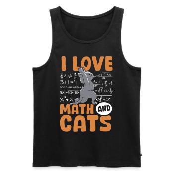 Mathematik Katzen Katzenliebhaber Lehrer Schüler - Männer Premium Bio Tank Top - Schwarz - Vorne - AI Model Male 178 light (178cm)
