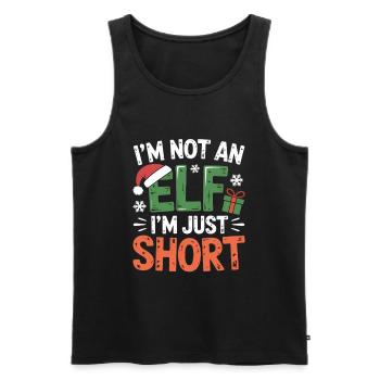 No Im Not An Elf Im Just Short Christmas - Men's Premium Organic Tank Top - black - Front - AI Model Male 178 light (178cm)