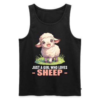 Sheep Sheep - Men's Premium Organic Tank Top - black - Front - AI Model Male 178 light (178cm)
