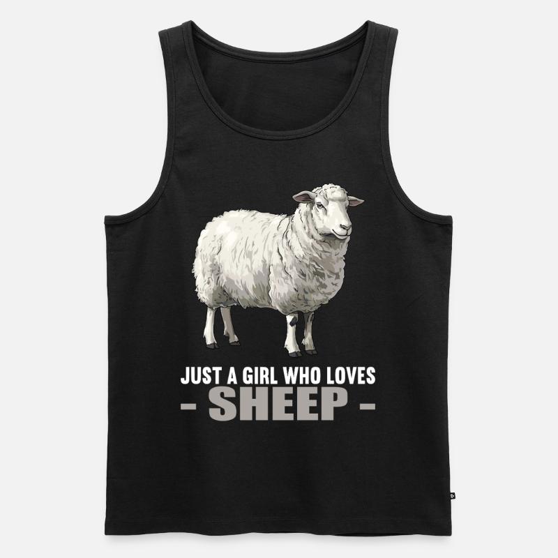 Schafe Schaf - Männer Premium Bio Tank Top - Schwarz