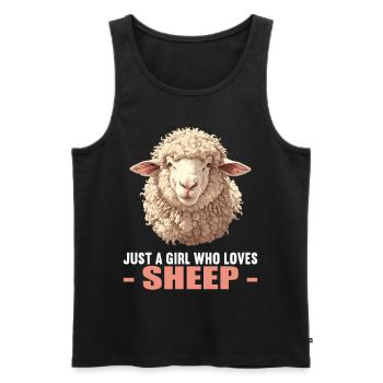 Sheep Sheep - Men's Premium Organic Tank Top - black - Front - AI Model Male 178 light (178cm)