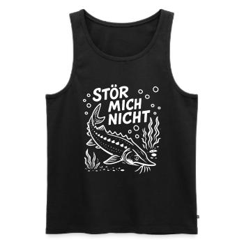 Stör mich nicht - Hausen - Angler Spruch Geschenk - Männer Premium Bio Tank Top - Schwarz - Vorne - AI Model Male 178 light (178cm)