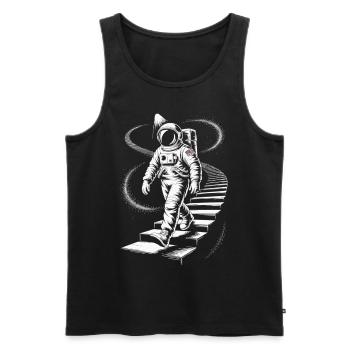 Astronaute Spacewalker Space Shirt - Débardeur bio Premium Homme - noir - Devant - Michal (187cm)