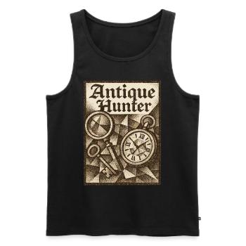 Antique Hunter Vintage Flohmärkte Kunst - Männer Premium Bio Tank Top - Schwarz - Vorne - AI Model Male 178 light (178cm)