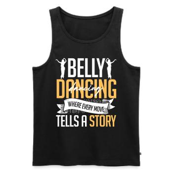 Belly Dance Belly Dancer - Men's Premium Organic Tank Top - black - Front - AI Model Male 178 light (178cm)
