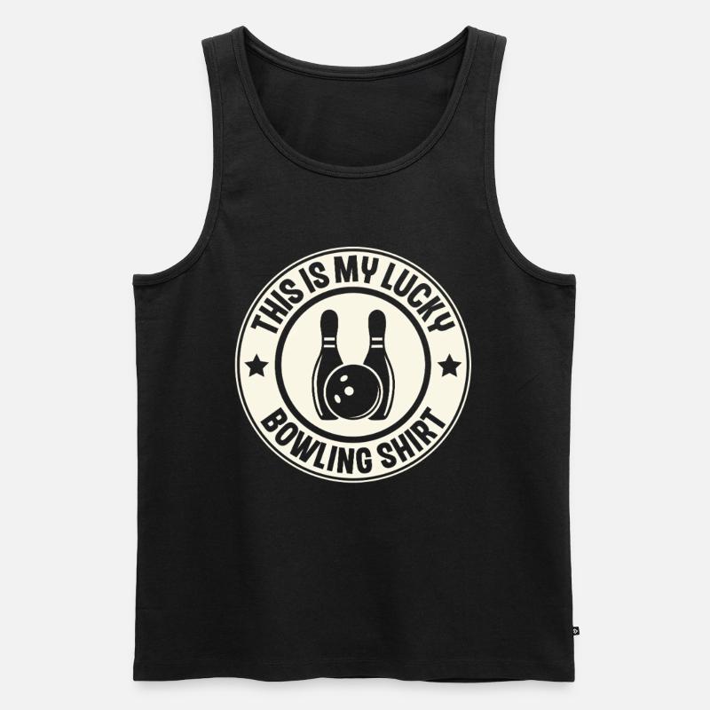 Bowling - Männer Premium Bio Tank Top - Schwarz