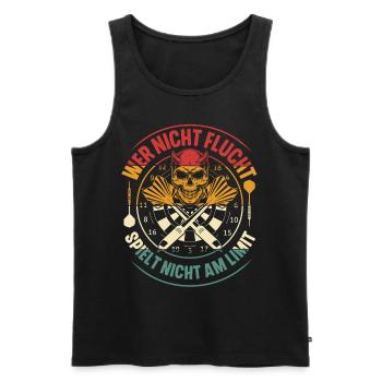 Darts - Männer Premium Bio Tank Top - Schwarz - Vorne - Michal (187cm)