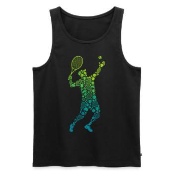 Tennis Tennis Player Man - Men's Premium Organic Tank Top - black - Front - Michal (187cm)