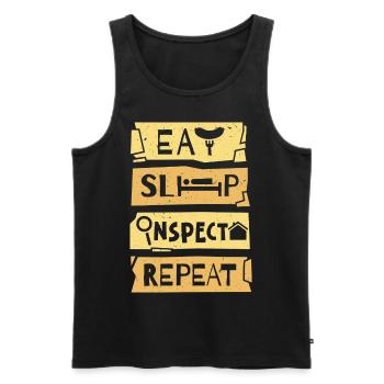 Home Inspector Eat Sleep Inspect - Men's Premium Organic Tank Top - black - Front - AI Model Male 178 light (178cm)