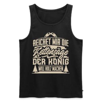 Holzfäller - Männer Premium Bio Tank Top - Schwarz - Vorne - Michal (187cm)
