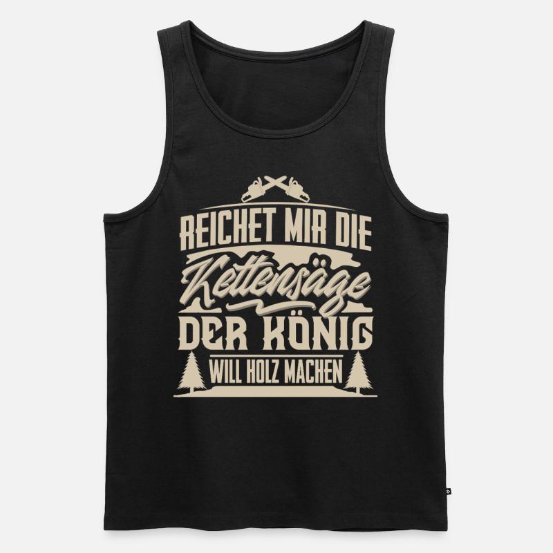 Holzfäller - Männer Premium Bio Tank Top - Schwarz