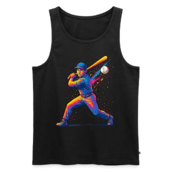 Baseball Baseball Player Man - Men's Premium Organic Tank Top - black - Front - Michal (187cm)