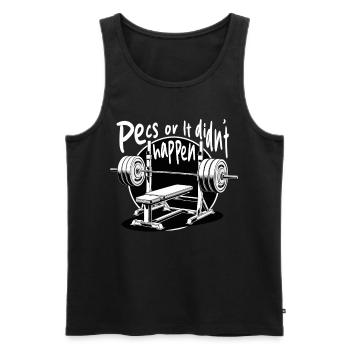 Chest Training Bodybuilder Gym - Men's Premium Organic Tank Top - black - Front - AI Model Male 178 light (178cm)