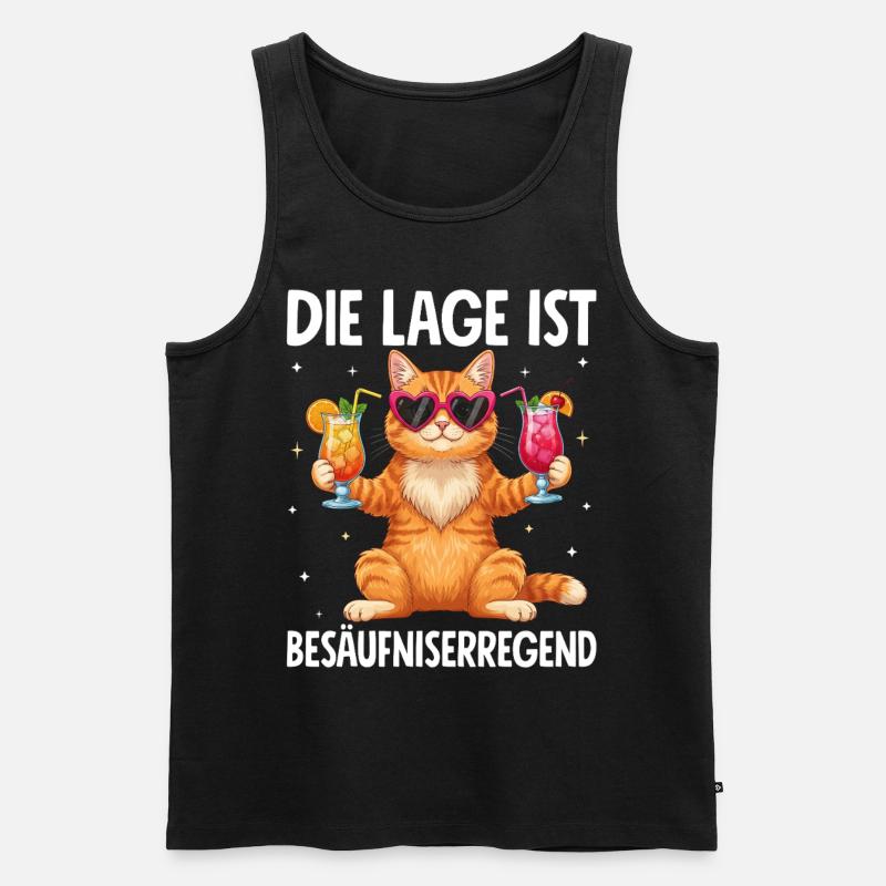 Die Lage Ist Besäufniserregend - Männer Premium Bio Tank Top - Schwarz