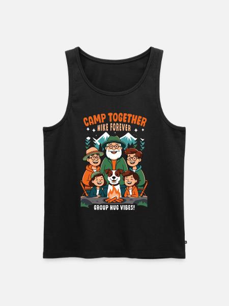 Camp Together Hike Camping - Men's Premium Organic Tank Top - black
