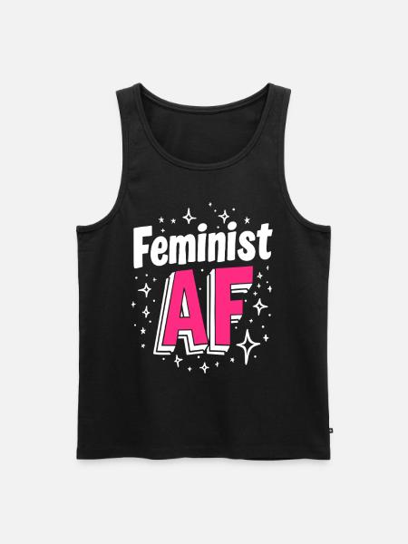 Féministe AF Déclaration Dicton - Débardeur bio Premium Homme - noir