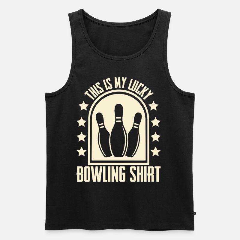 Bowling - Männer Premium Bio Tank Top - Schwarz