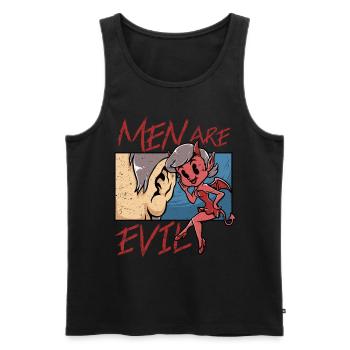Occultisme Démonologie Tarot Les hommes sont mauvais - Débardeur bio Premium Homme - noir - Devant - Michal (187cm)