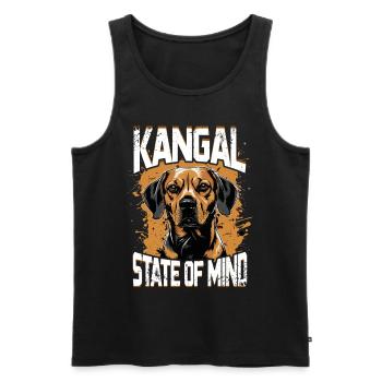 État d’ Kangal - Débardeur bio Premium Homme - noir - Devant - Michal (187cm)