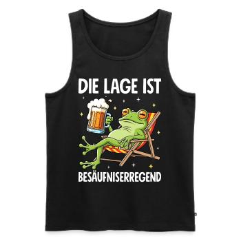 Die Lage Ist Besäufniserregend - Männer Premium Bio Tank Top - Schwarz - Vorne - AI Model Male 178 light (178cm)