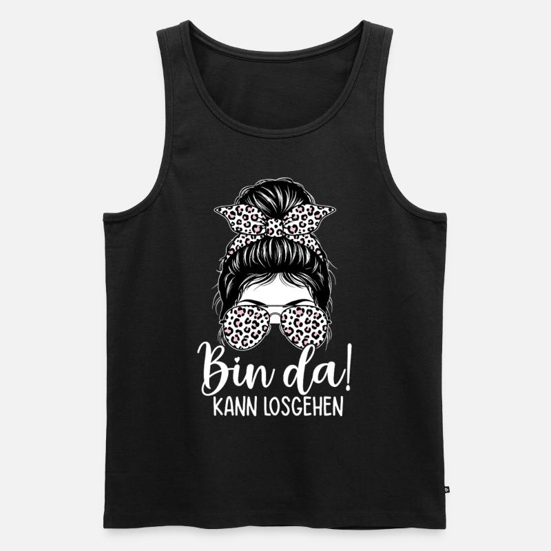 Bin Da Kann Losgehen - Männer Premium Bio Tank Top - Schwarz