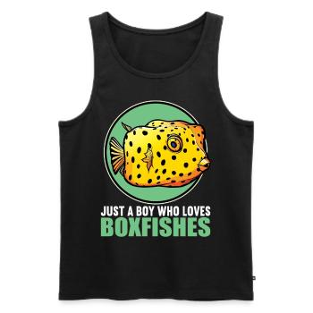 Poisson-coffre Poisson-coffre - Débardeur bio Premium Homme - noir - Devant - AI Model Male 178 light (178cm)