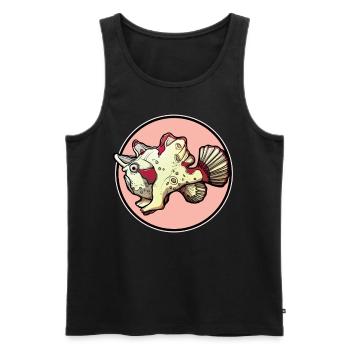 Frogfish Anglerfisch - Men's Premium Organic Tank Top - black - Front - AI Model Male 178 light (178cm)
