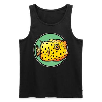 Poisson-coffre Poisson-coffre - Débardeur bio Premium Homme - noir - Devant - AI Model Male 178 light (178cm)