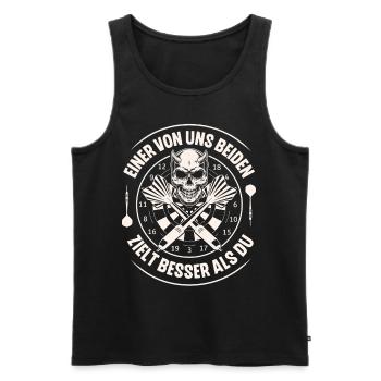 Darts Dartspieler Dart - Männer Premium Bio Tank Top - Schwarz - Vorne - Michal (187cm)