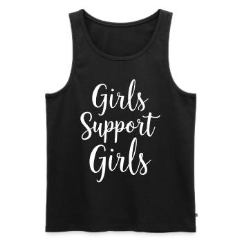 Girls Support Girls Statement Freundschaft - Männer Premium Bio Tank Top - Schwarz - Vorne - AI Model Male 178 light (178cm)