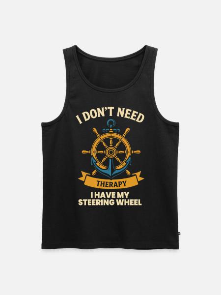 Funny saying ship-boat-captain - Men's Premium Organic Tank Top - black