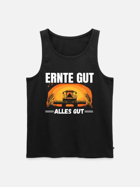 Høst Godt Alle gode landbrugsmotiv - Herre Premium økologisk tanktop - sort