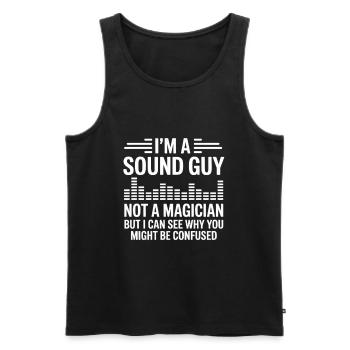 I’m A Sound Guy Not A Magician Audio Engineer - Männer Premium Bio Tank Top - Schwarz - Vorne - AI Model Male 178 light (178cm)