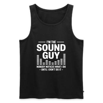 I’m The Sound Guy Funny Audio Engineer - Männer Premium Bio Tank Top - Schwarz - Vorne - AI Model Male 178 light (178cm)