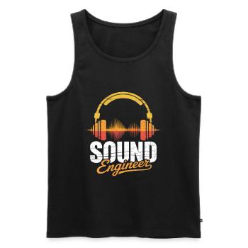 Sound Audio Engineer - Männer Premium Bio Tank Top - Schwarz - Vorne - AI Model Male 178 light (178cm)