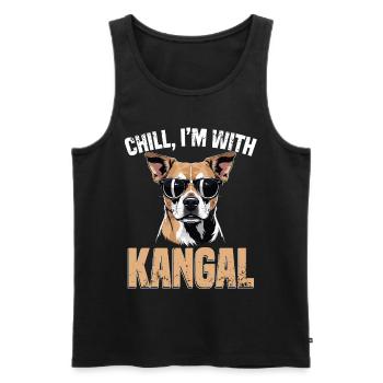 Kangal Hund I'm With Kangal - Männer Premium Bio Tank Top - Schwarz - Vorne - AI Model Male 178 light (178cm)