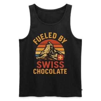 Matterhorn Zermatt Berge Schweiz Alpen Berg - Männer Premium Bio Tank Top - Schwarz - Vorne - Michal (187cm)