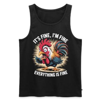 I am good... really! - Rooster - Men's Premium Organic Tank Top - black - Front - AI Model Male 178 light (178cm)