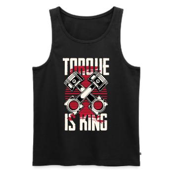 Petrolhead Auto Tuning Motorsport Torque Is King - Männer Premium Bio Tank Top - Schwarz - Vorne - AI Model Male 178 light (178cm)
