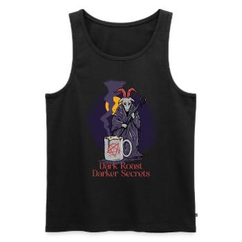 Occultism Demonology Tarot Coffee - Men's Premium Organic Tank Top - black - Front - Michal (187cm)