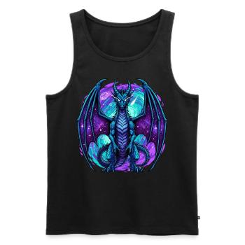 Blue Dragon - Men's Premium Organic Tank Top - black - Front - AI Model Male 178 light (178cm)