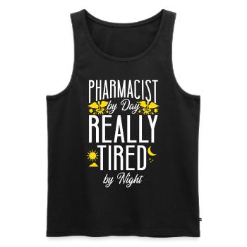 Technicien en pharmacie - Débardeur bio Premium Homme - noir - Devant - Michal (187cm)