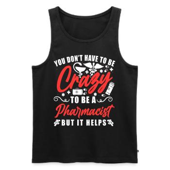 Pharmacy Tech Technician - Men's Premium Organic Tank Top - black - Front - AI Model Male 178 light (178cm)