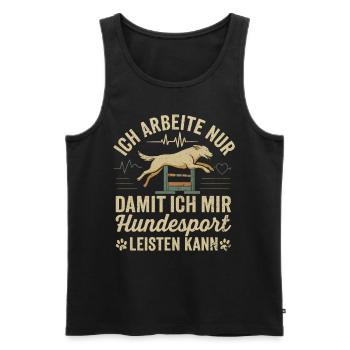 Hundesport Agility Job Motivation Hund Shirt - Männer Premium Bio Tank Top - Schwarz - Vorne - AI Model Male 178 light (178cm)