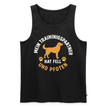 Dog Sport Agility Dog Training Partner Chemise - Débardeur bio Premium Homme - noir - Devant - AI Model Male 178 light (178cm)