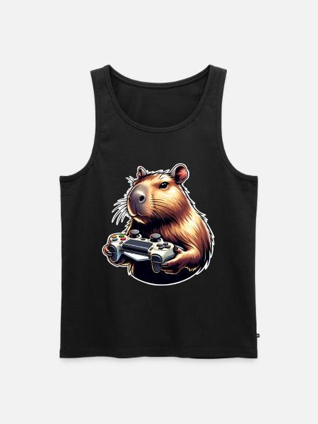 Capybara Gaming - Men's Premium Organic Tank Top - black