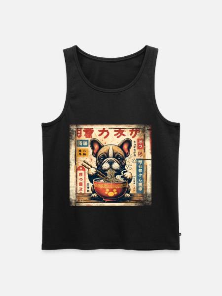 French Bulldog Ramen - Men's Premium Organic Tank Top - black