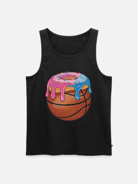 Basketball Donut Mix Fun - Men's Premium Organic Tank Top - black
