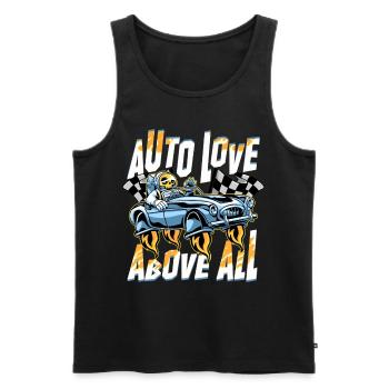 Petrolhead Auto Tuning Auto Love Above All - Men's Premium Organic Tank Top - black - Front - AI Model Male 178 light (178cm)
