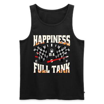 Petrolhead Auto Tuning Happiness Is A Full Tank - Men's Premium Organic Tank Top - black - Front - AI Model Male 178 light (178cm)